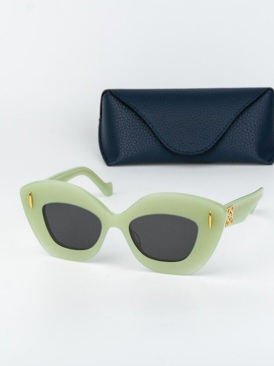 Loewe Women Sunglasses Green Grey Cat Eye LW40127I ANAGRAM 95A NEW AUTHENTIC main image 4